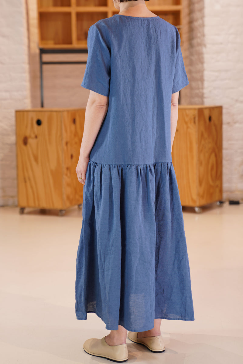 linen dress denim p1854/ts785