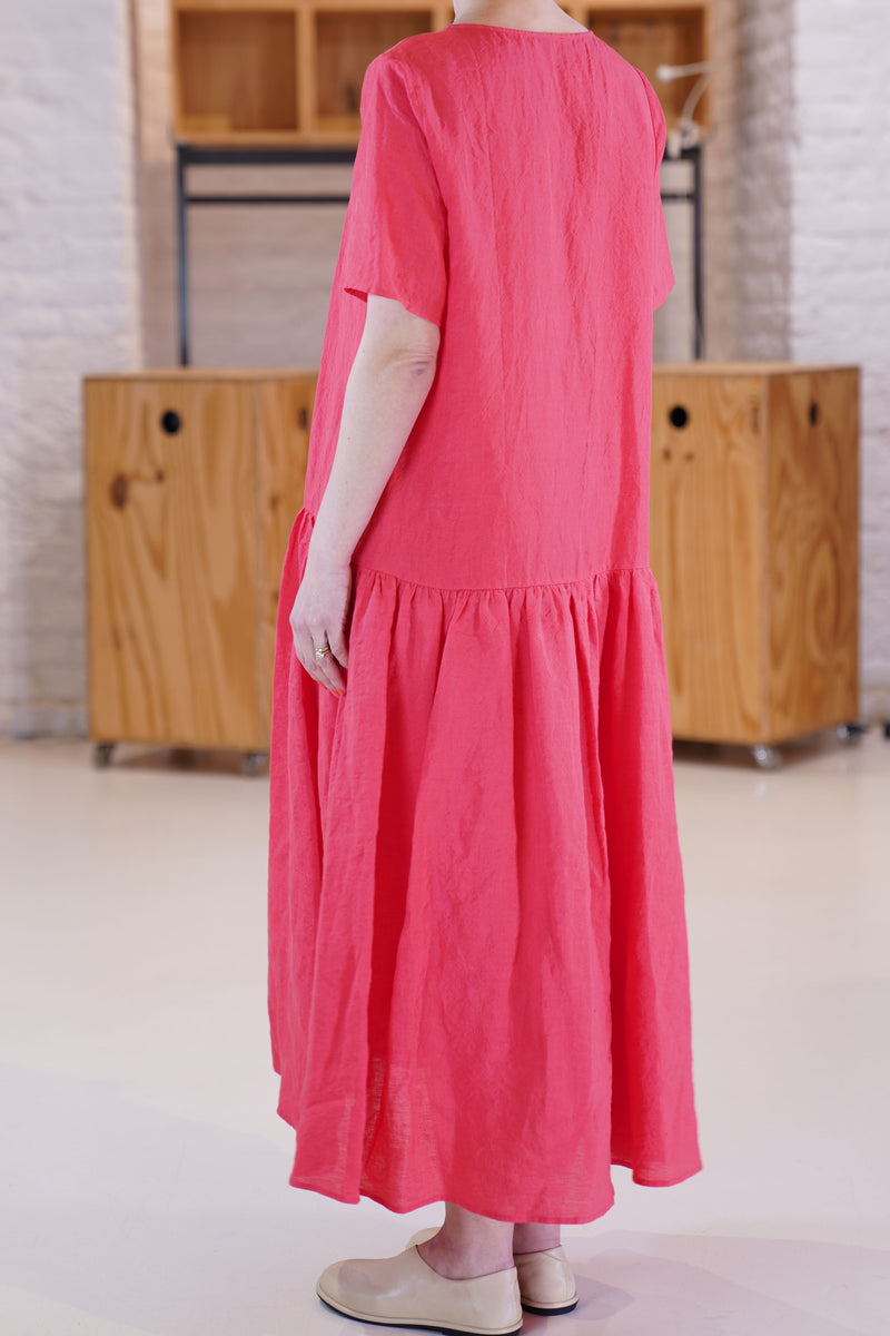linen dress strawberry p1854/ts785