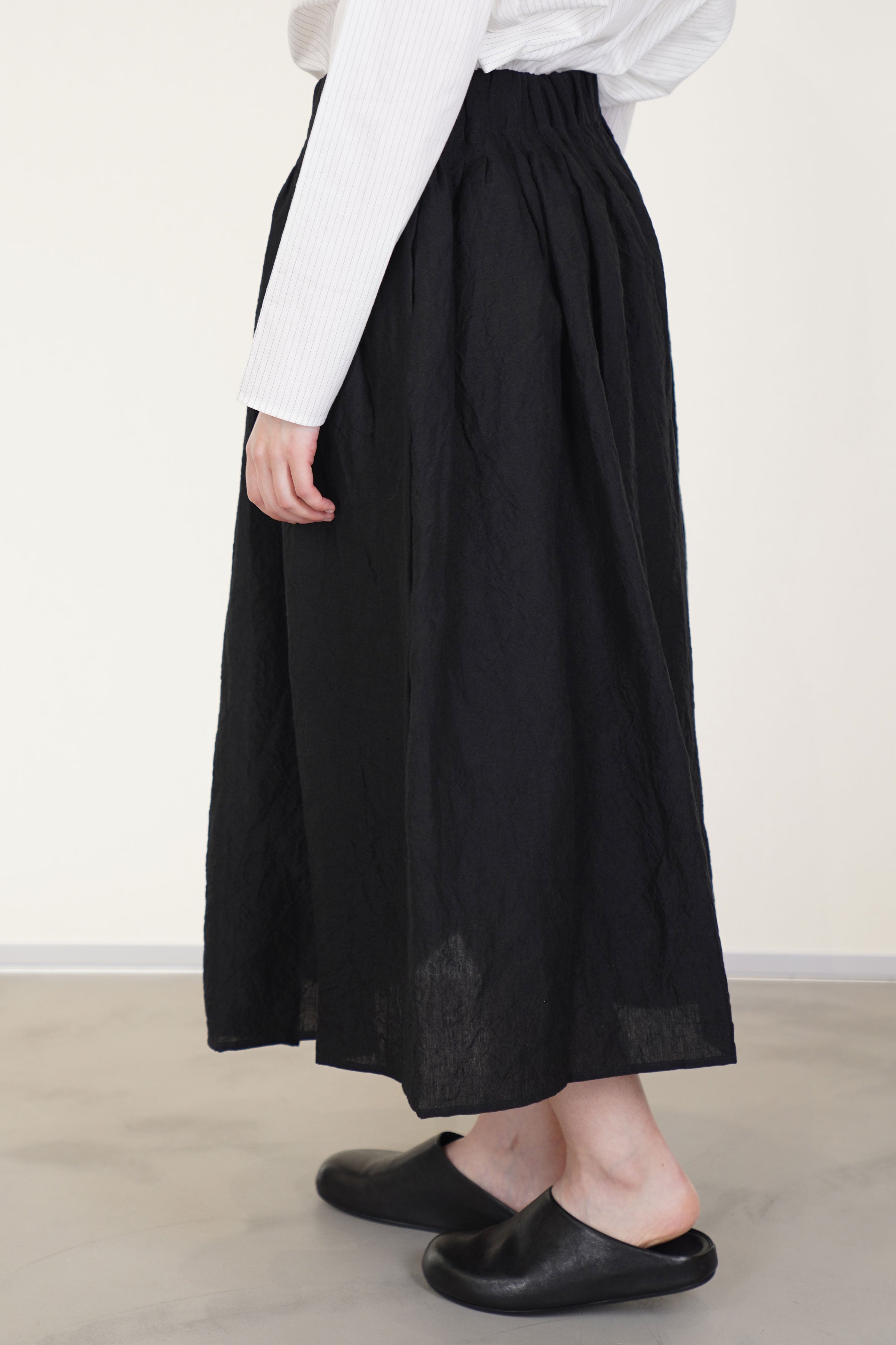 skirt linen black p1883/ts963