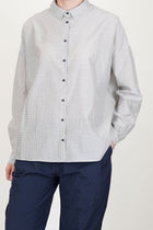 shirt cotton silk check black p1929/971