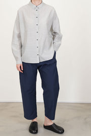 shirt cotton silk check black p1929/971