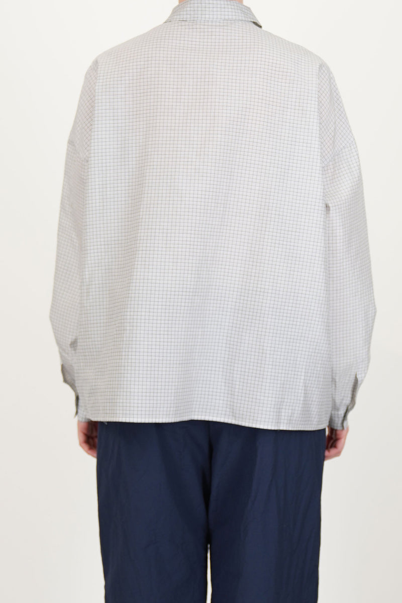 shirt cotton silk check black p1929/971