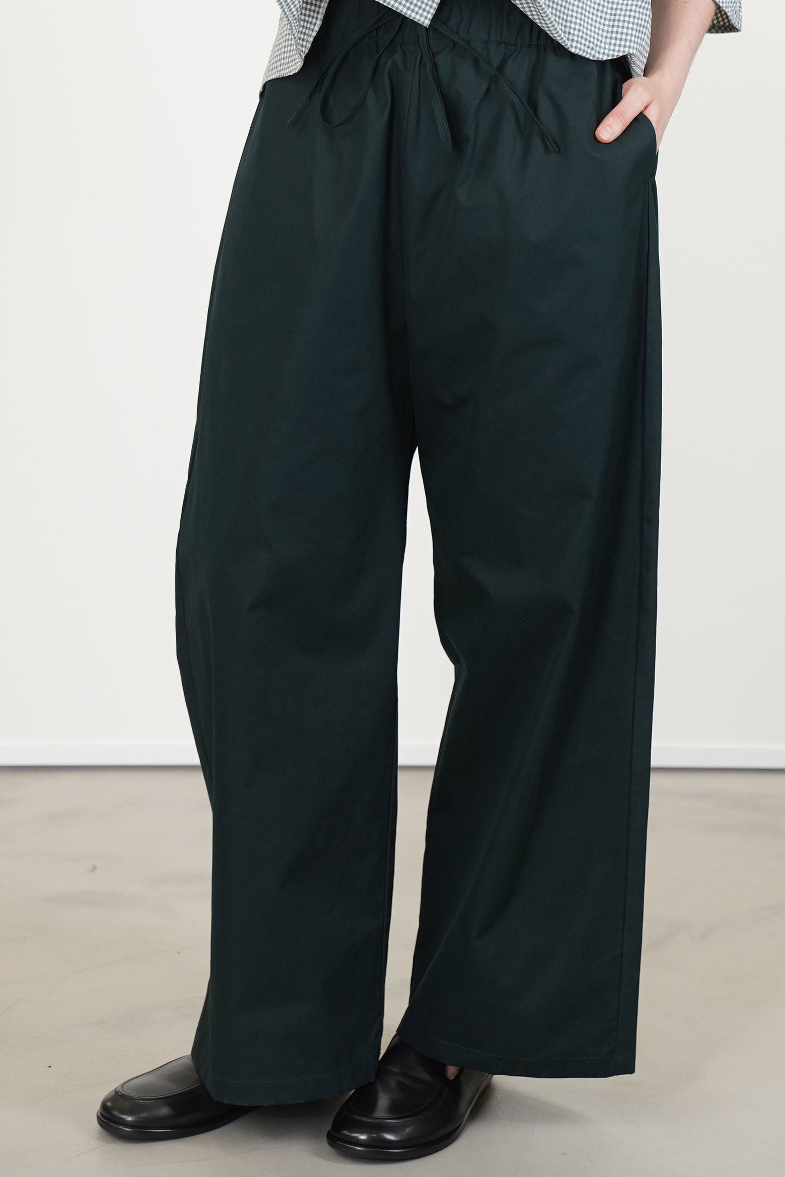 wide trousers bottle green p2062/ts993