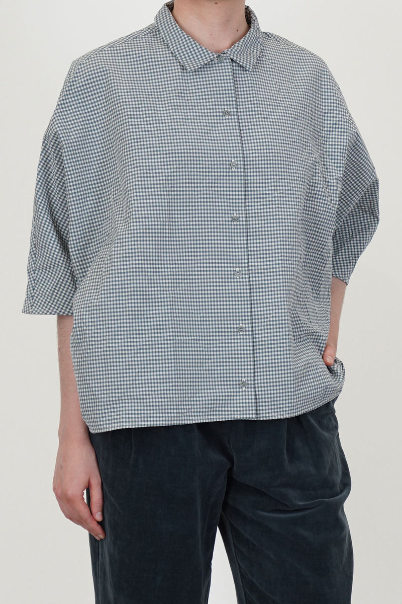 shirt check dark turquoise p2056/ts994