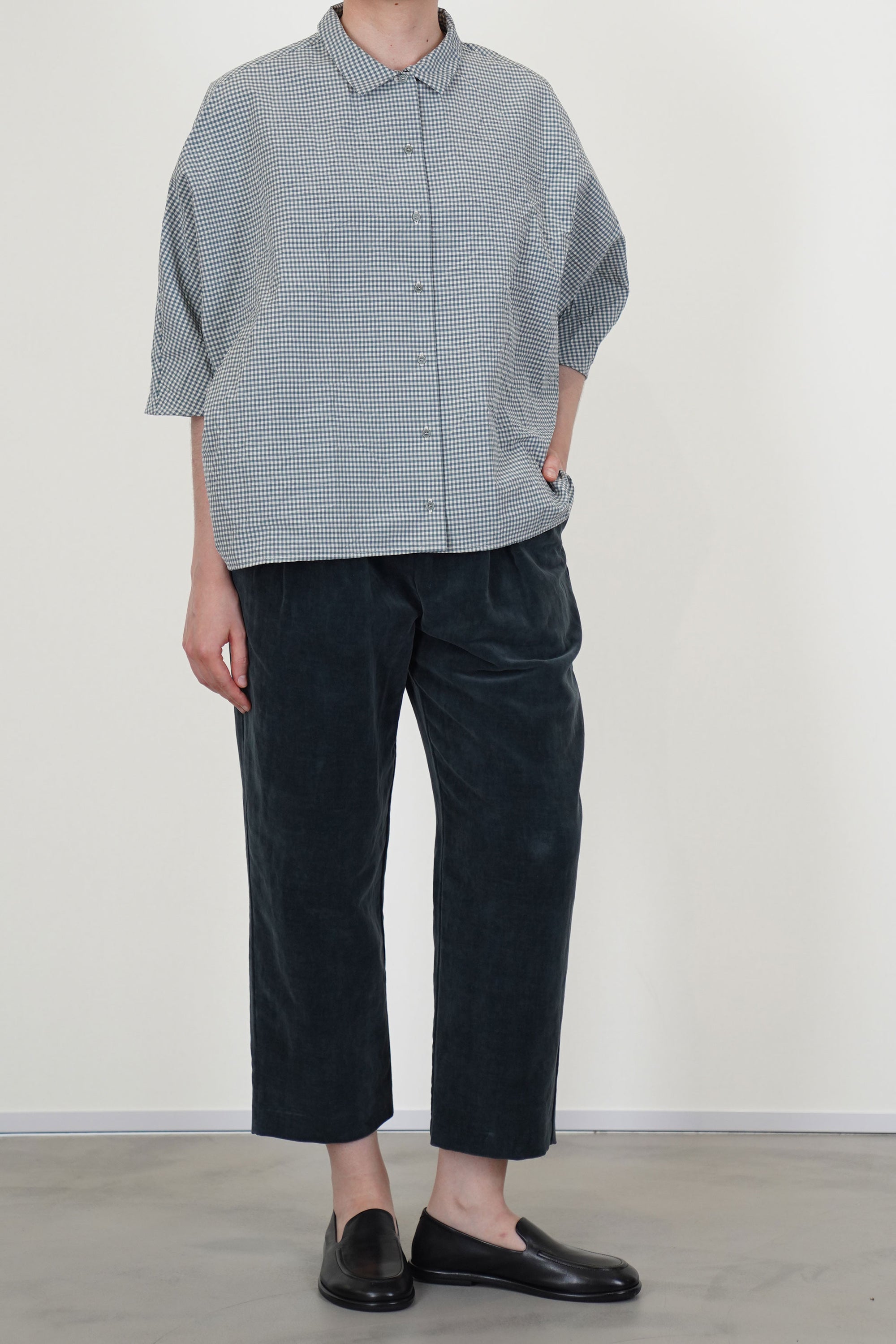 shirt check dark turquoise p2056/ts994