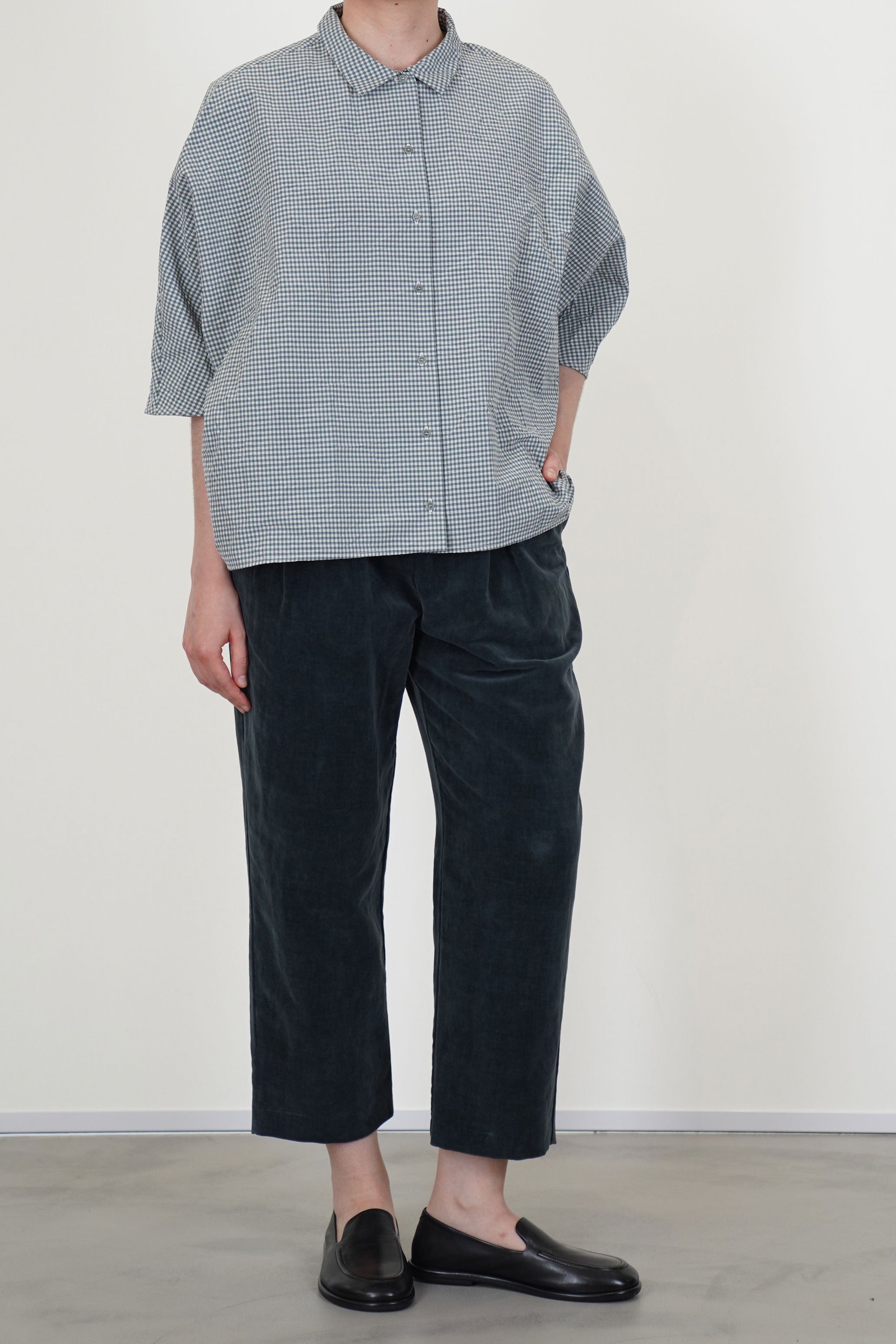 shirt check dark turquoise p2056/ts994