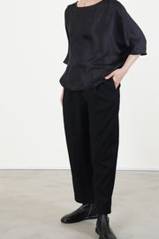 shirt silk black p2075/ts1002