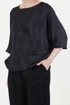 shirt silk black p2075/ts1002