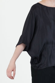 shirt silk black p2075/ts1002