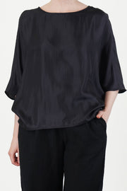 shirt silk black p2075/ts1002