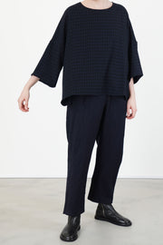 shirt virgin wool black night check p2038/ts1009