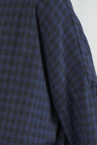 shirt virgin wool black night check p2038/ts1009
