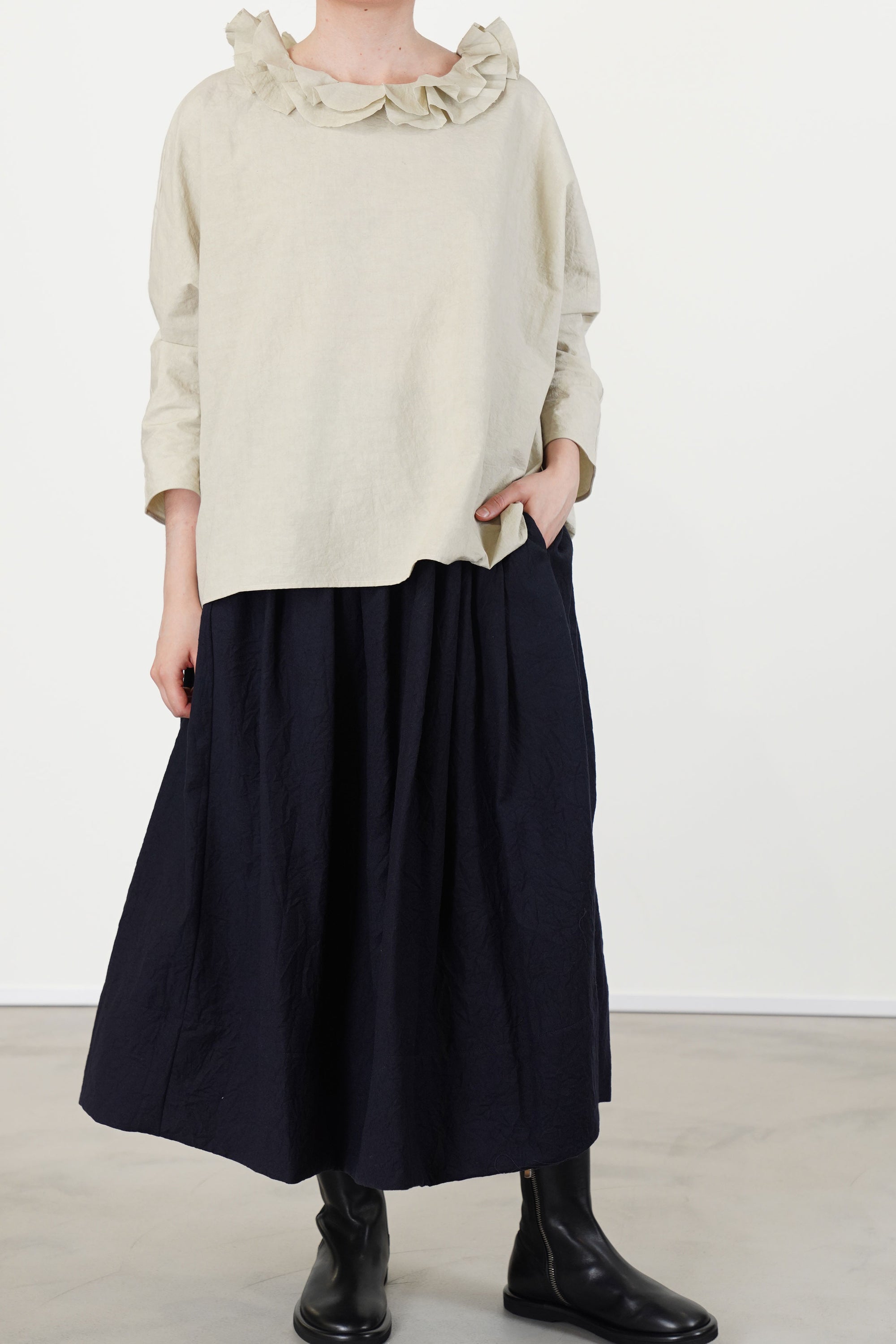 skirt virgin wool blue p1569/ts990