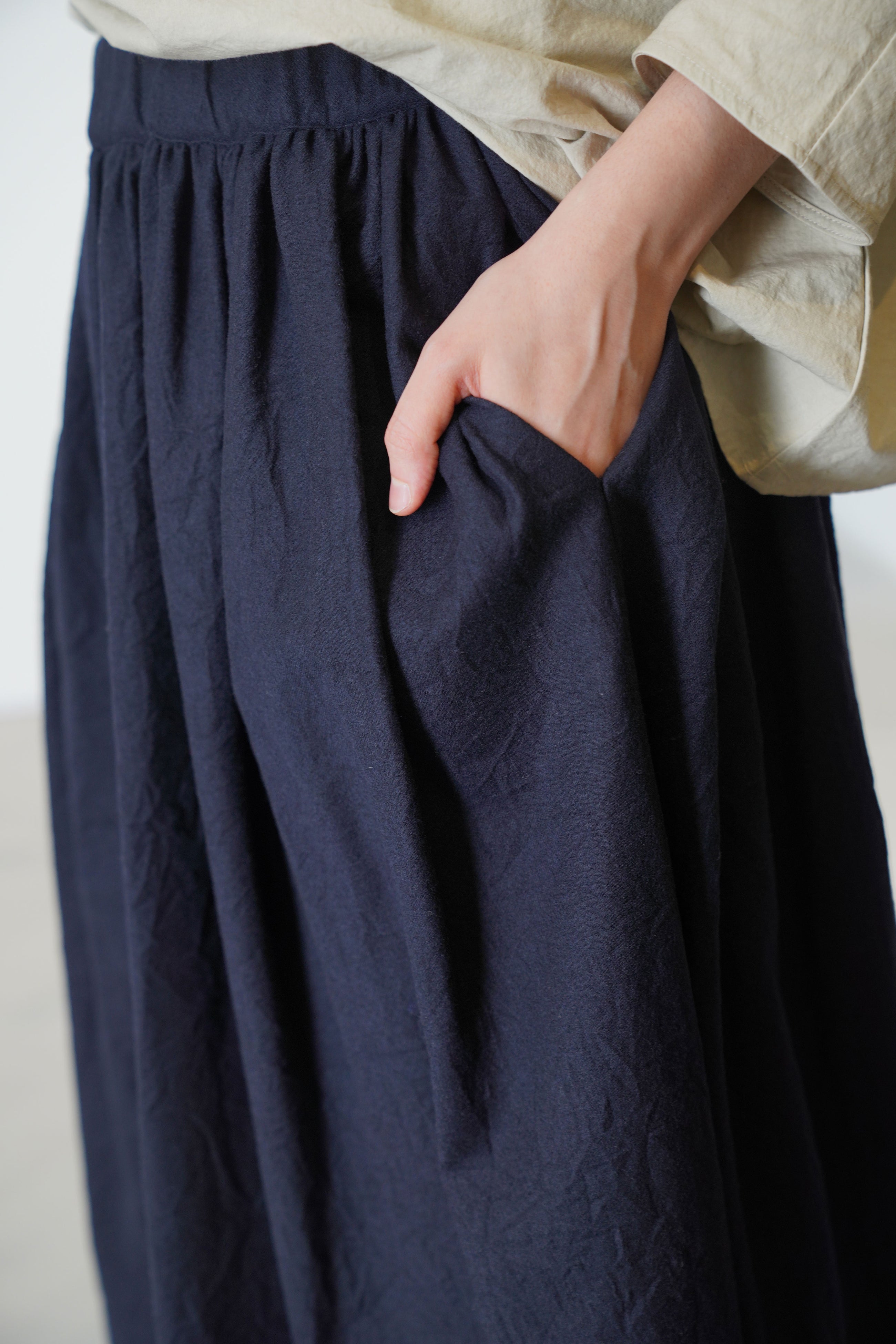 skirt virgin wool blue p1569/ts990