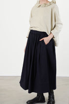 skirt virgin wool blue p1569/ts990