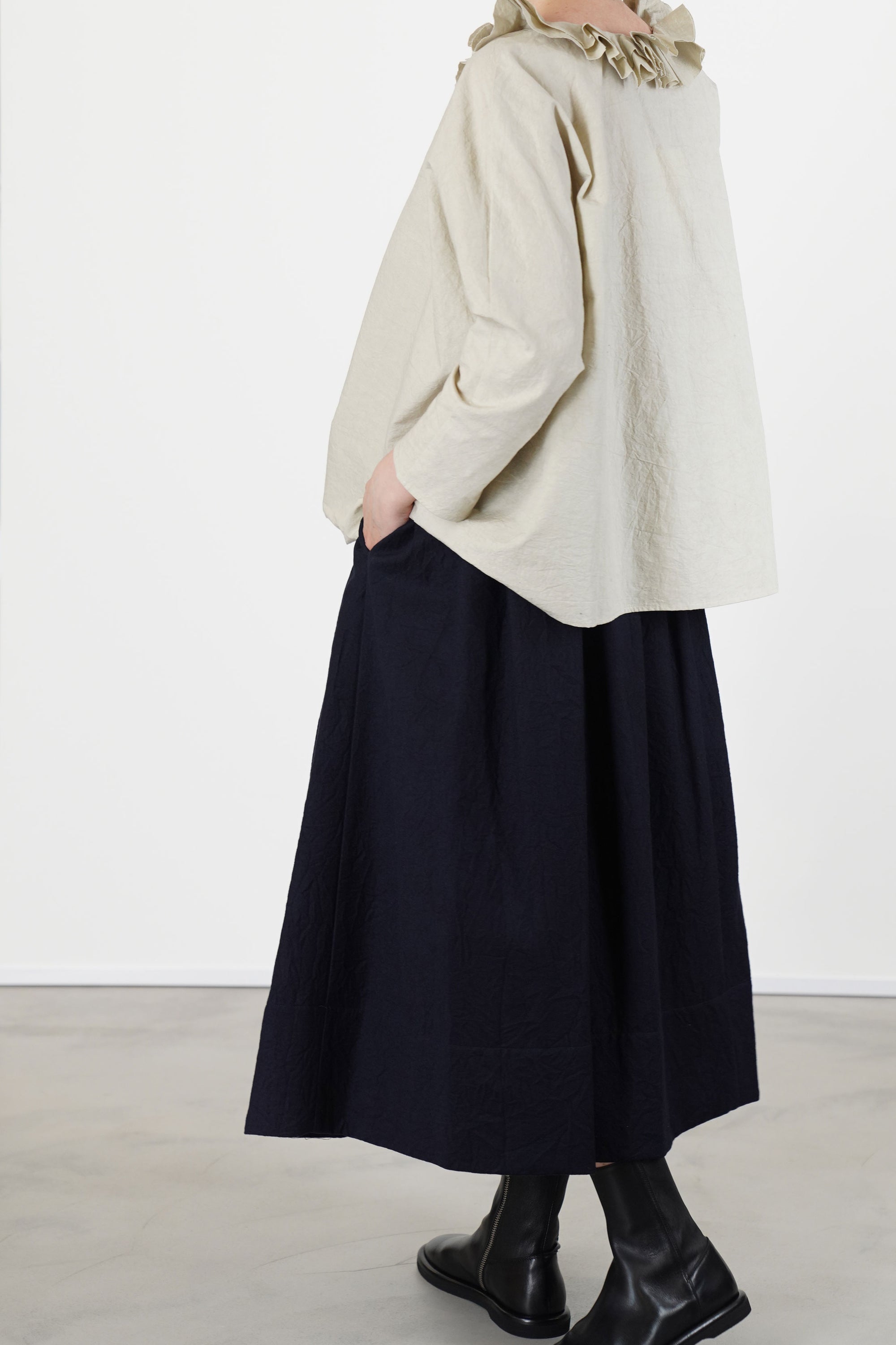 skirt virgin wool blue p1569/ts990