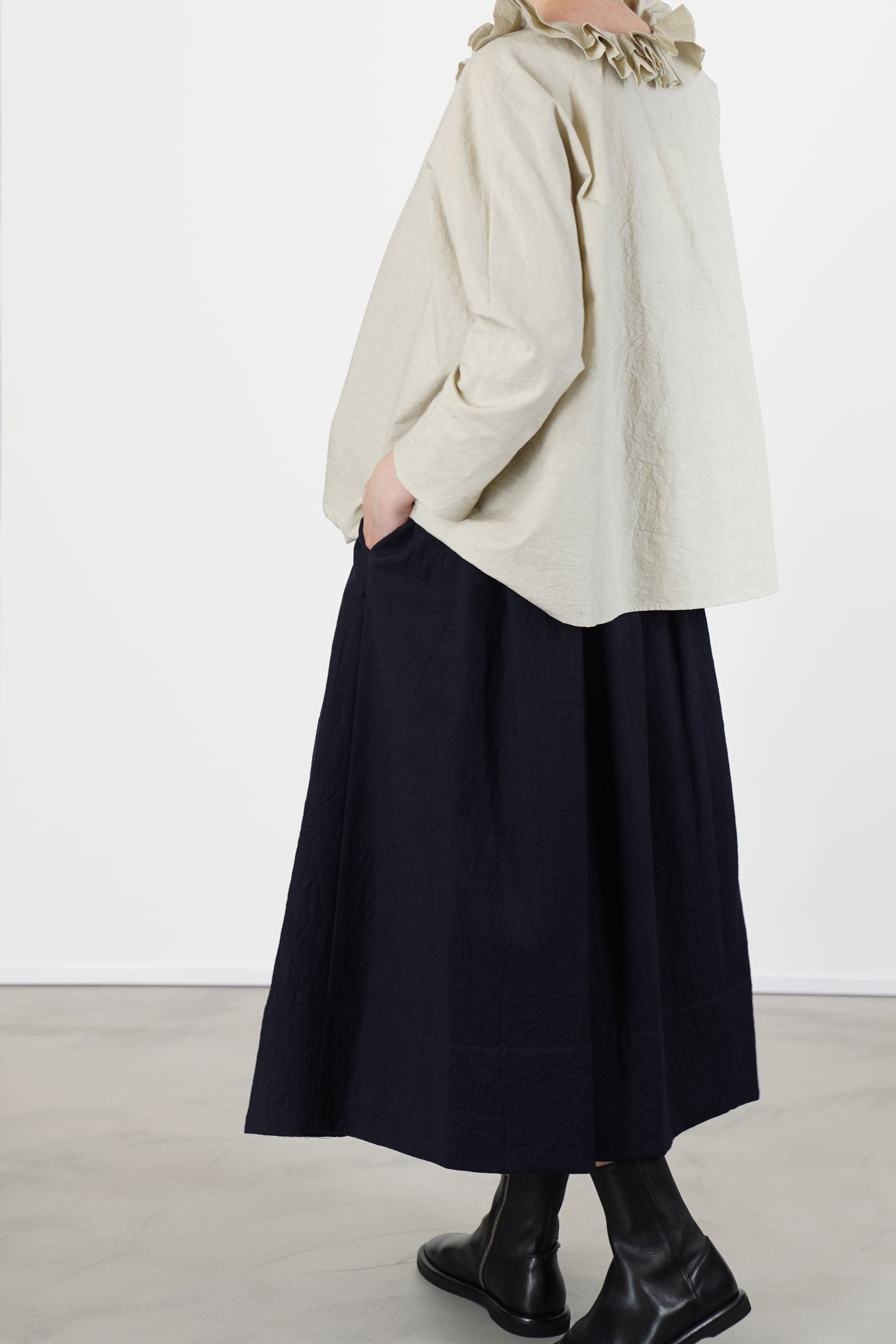 skirt virgin wool blue p1569/ts990