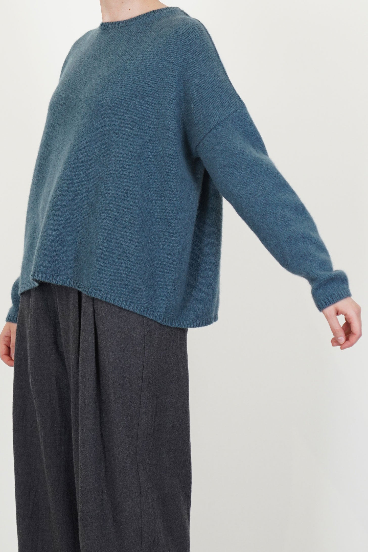 sweater cashmere alpaca dark turquoise p1890/ts998