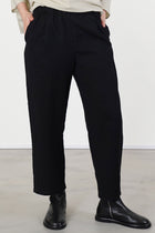 trousers crinkled virgin wool black p1002/ts990
