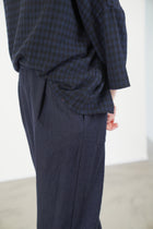trousers crinkled virgin wool blue p1002/ts990