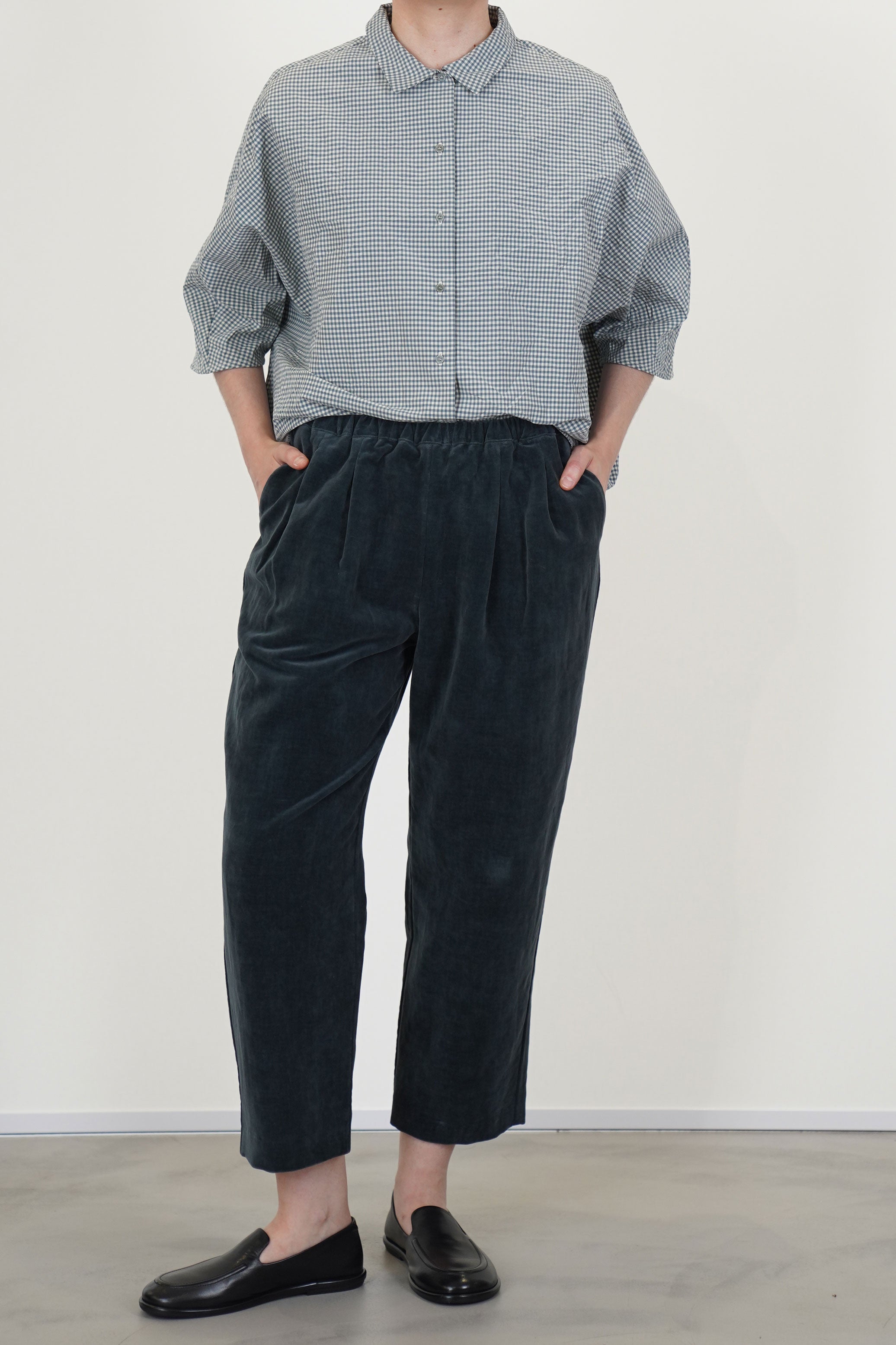 trousers velvet dark teal p1922/ts984