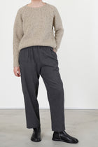 trousers virgin wool cement fine check p1002/ts1007