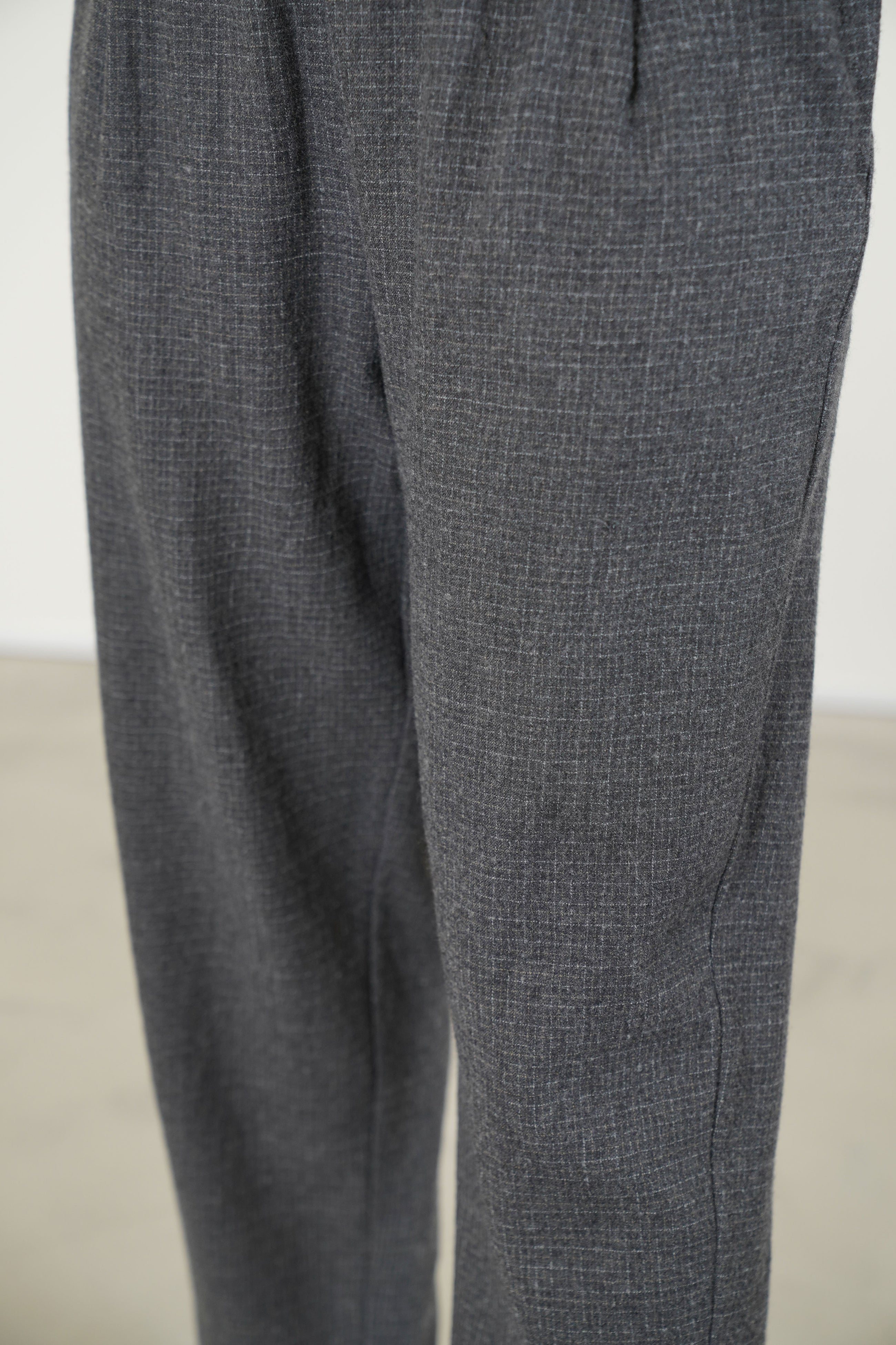 trousers virgin wool cement fine check p1002/ts1007
