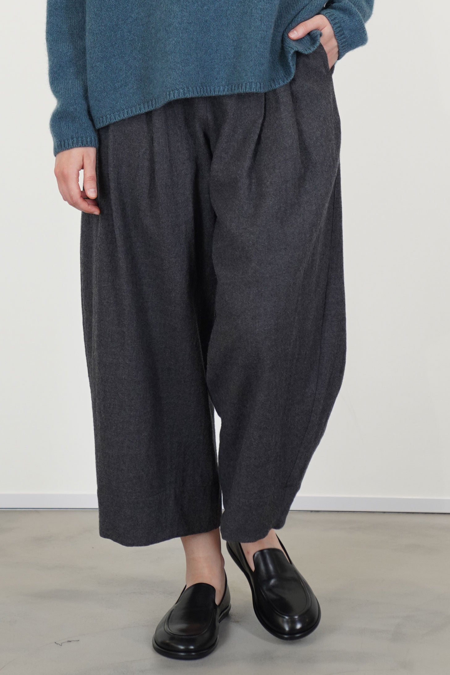trousers wool cement grey p1979/ts989