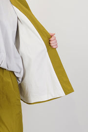 apuntob (a.b) jacket oil detail of fully cotton lined interior