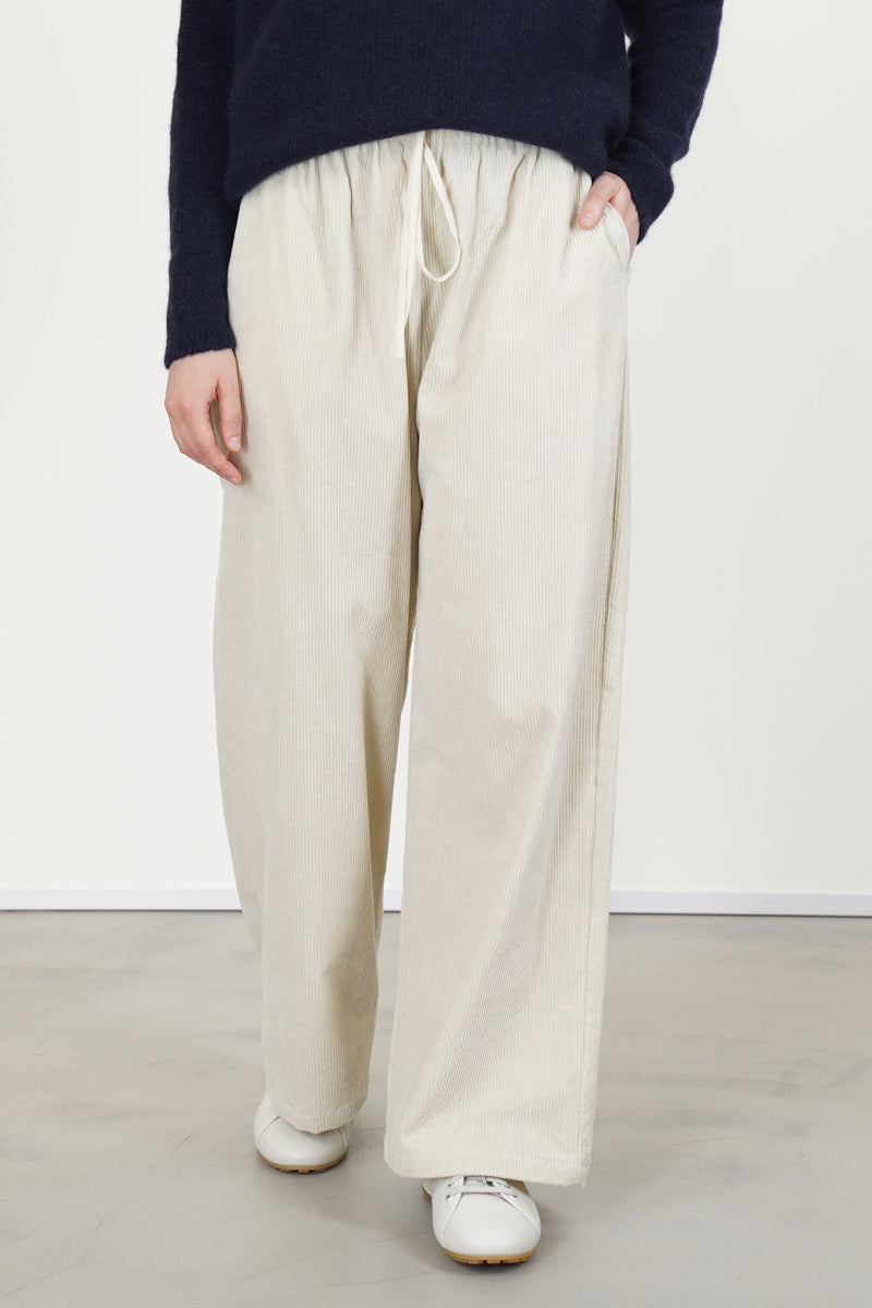 wide trousers cotton corduroy milk p2062/ts1013