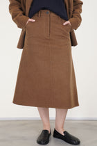 ariel skirt wool cashmere brown