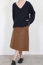 ariel skirt wool cashmere brown