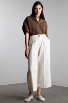 cotton linen pants lucy ivory