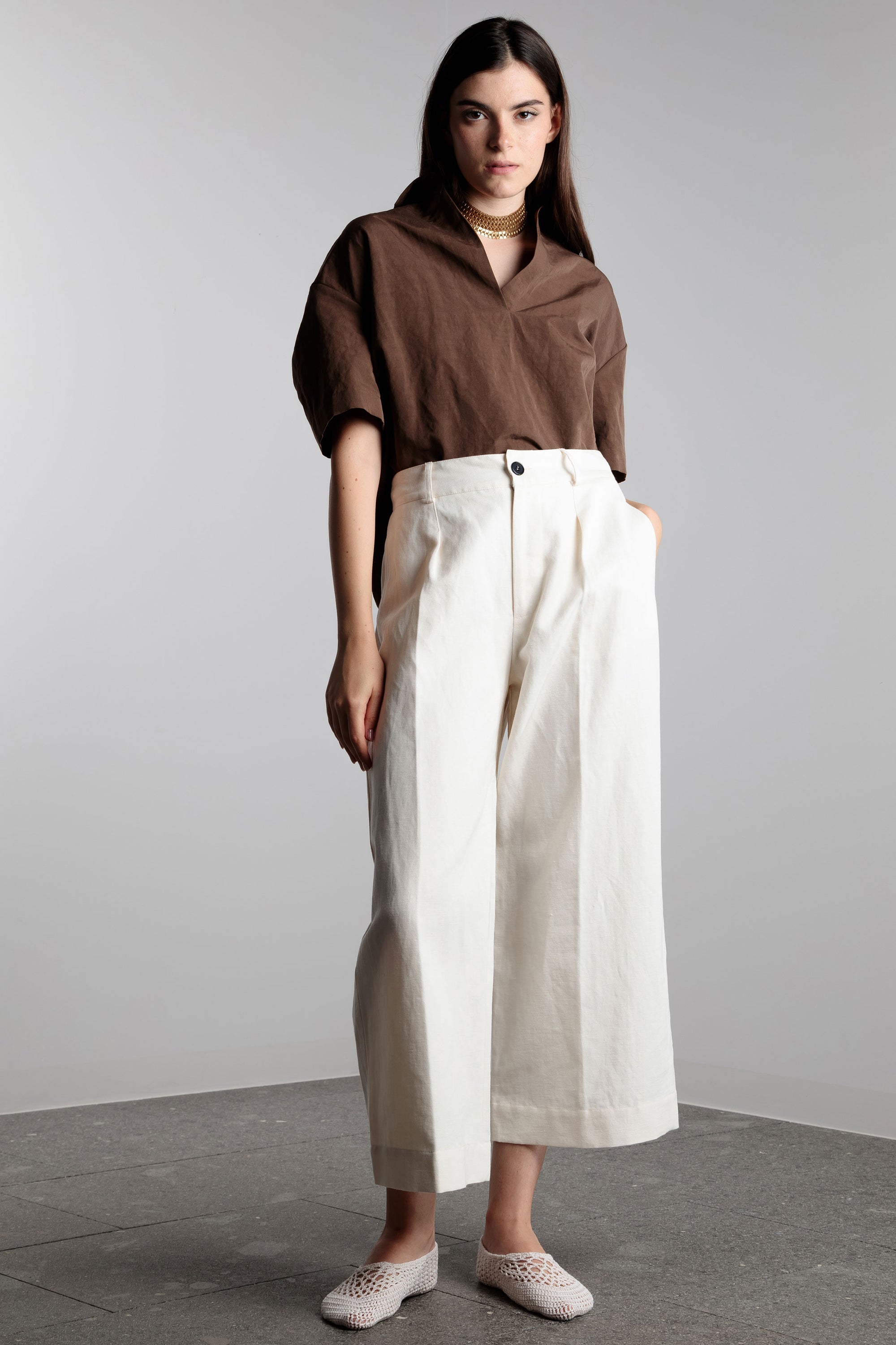 cotton linen pants lucy ivory