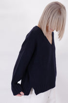 cashmere knit ferro navy
