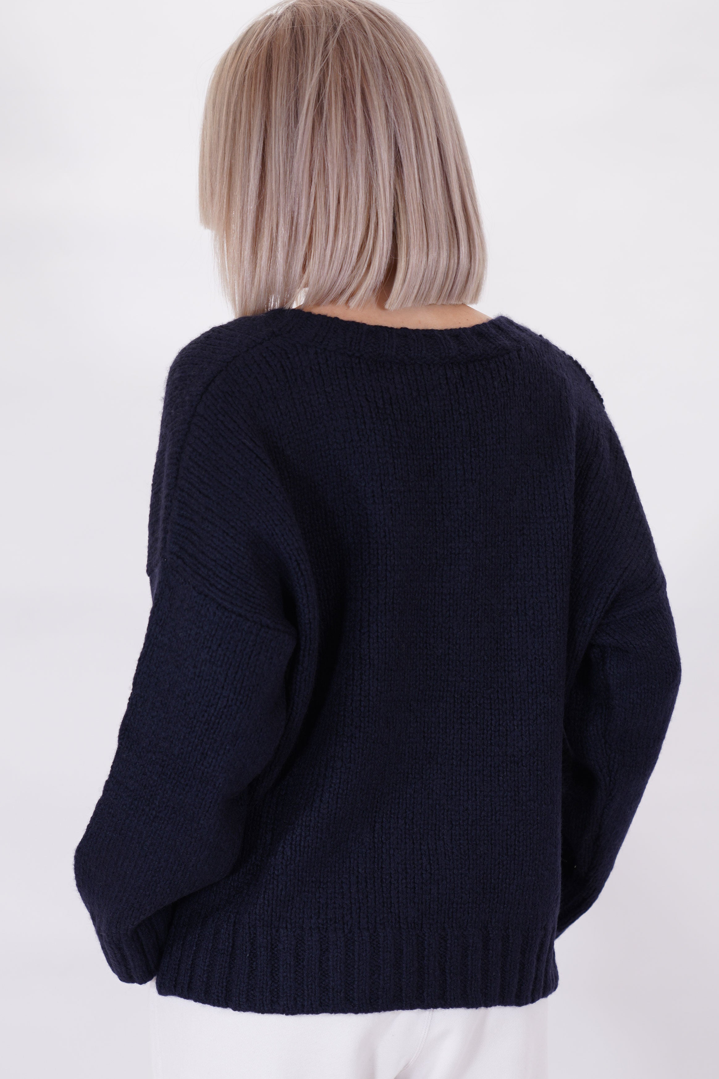 cashmere knit ferro navy