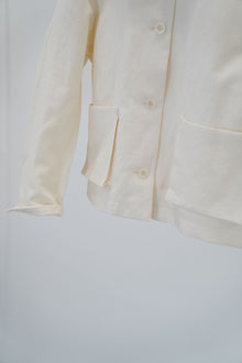 cotton linen jacket lotto ivory
