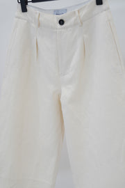 cotton linen pants lucy ivory