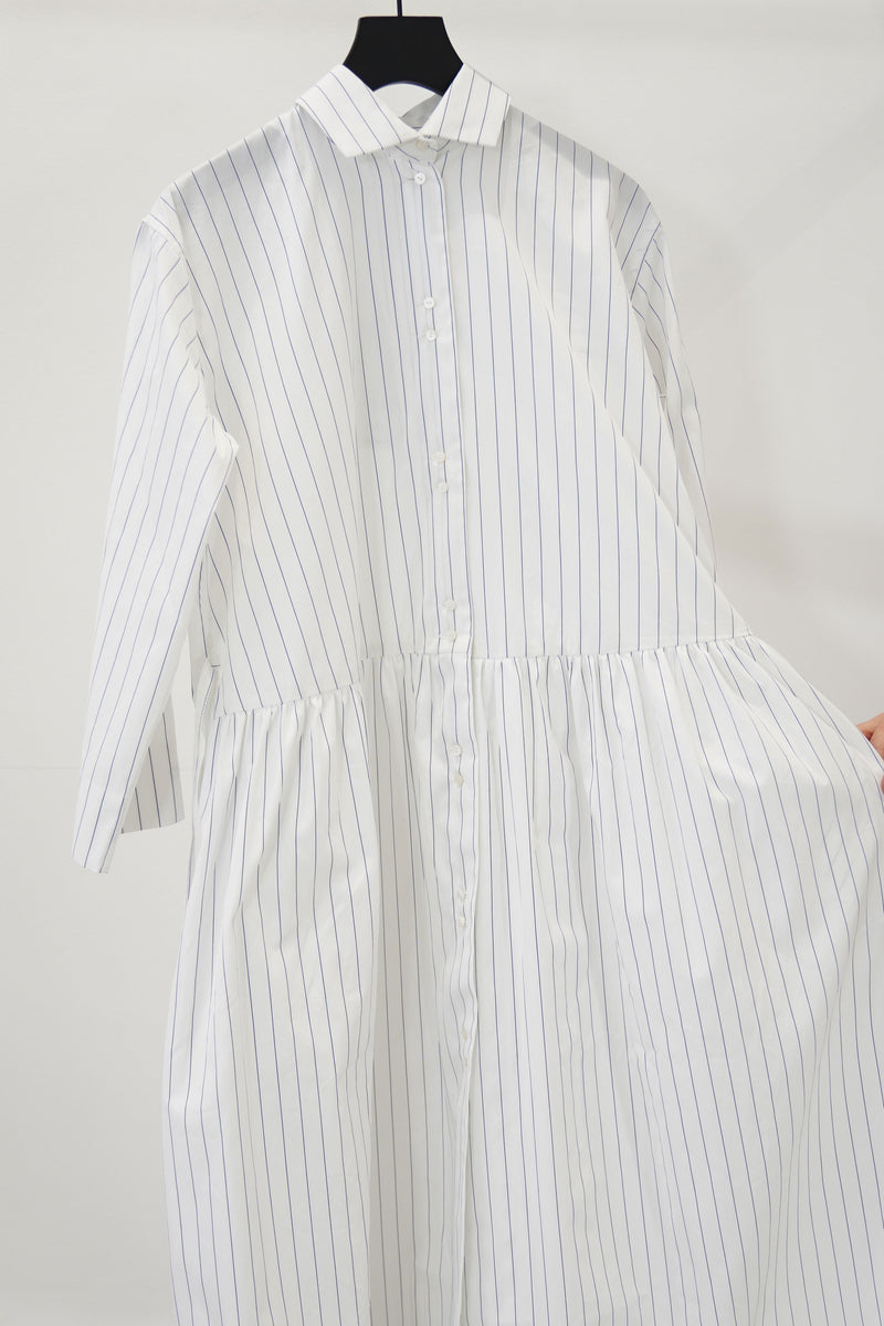 dress ginger lapis stripes
