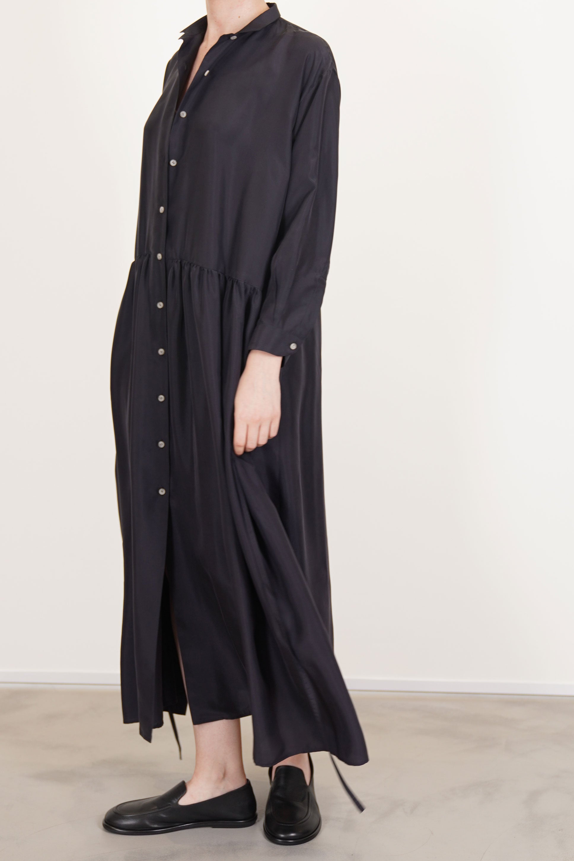 dress luce silk black