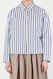 julia shirt cotton blue stripe