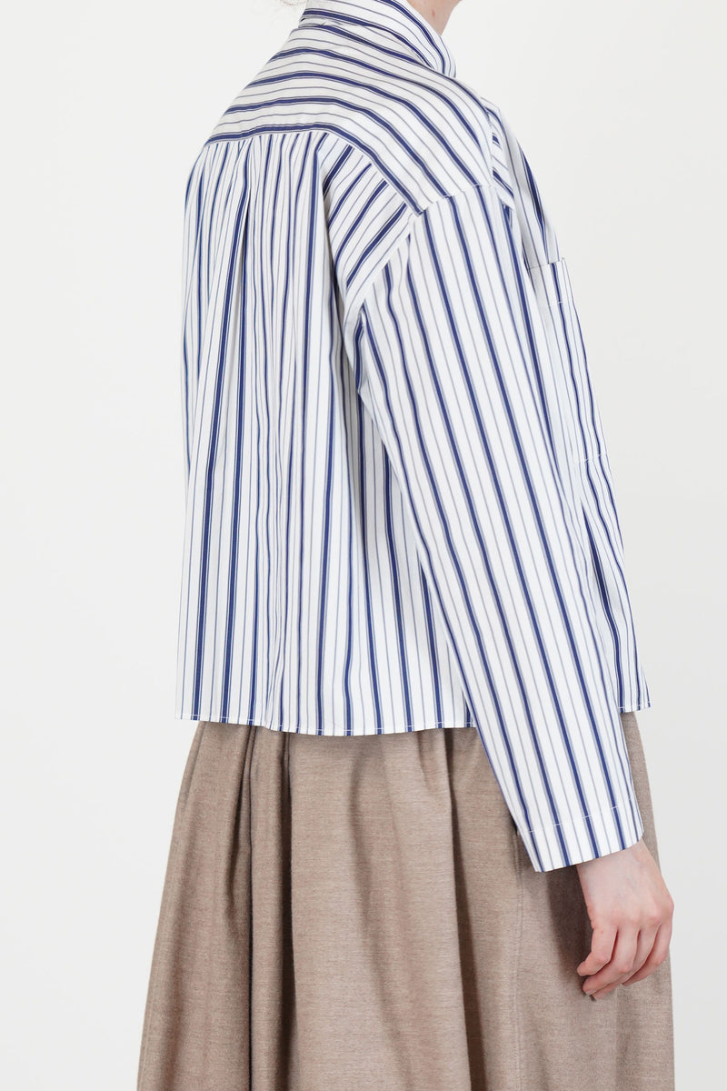 julia shirt cotton blue stripe