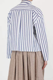 julia shirt cotton blue stripe