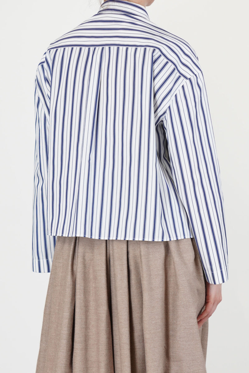 julia shirt cotton blue stripe