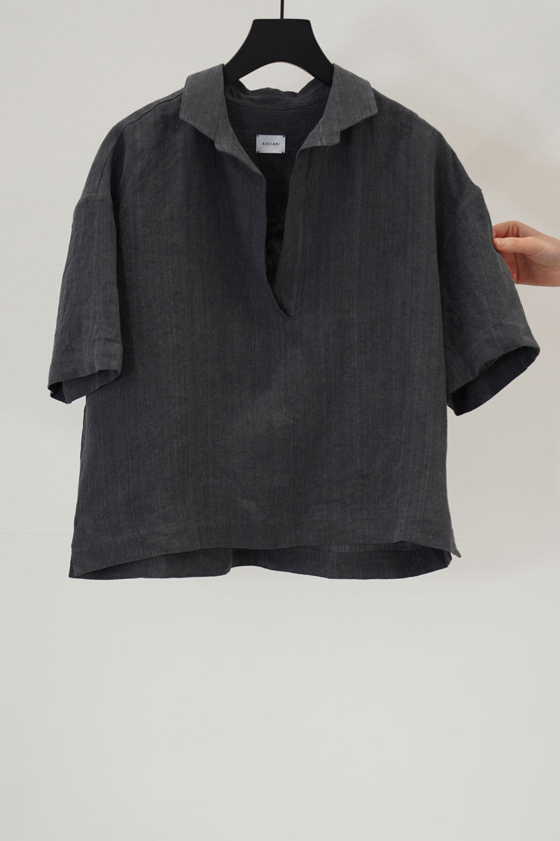 linen blouse ametista smoke