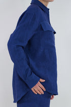 linen shirt saffiro indigo blue