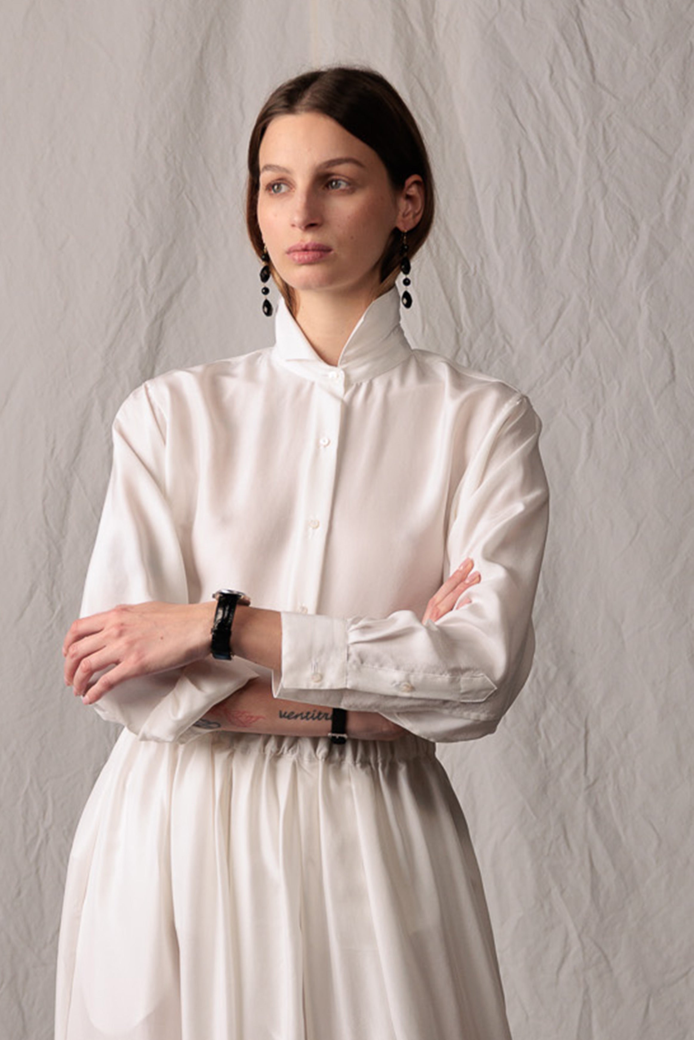 luna shirt silk natural