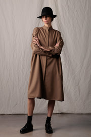 marylin wool dress coffe