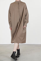 marylin wool dress coffe