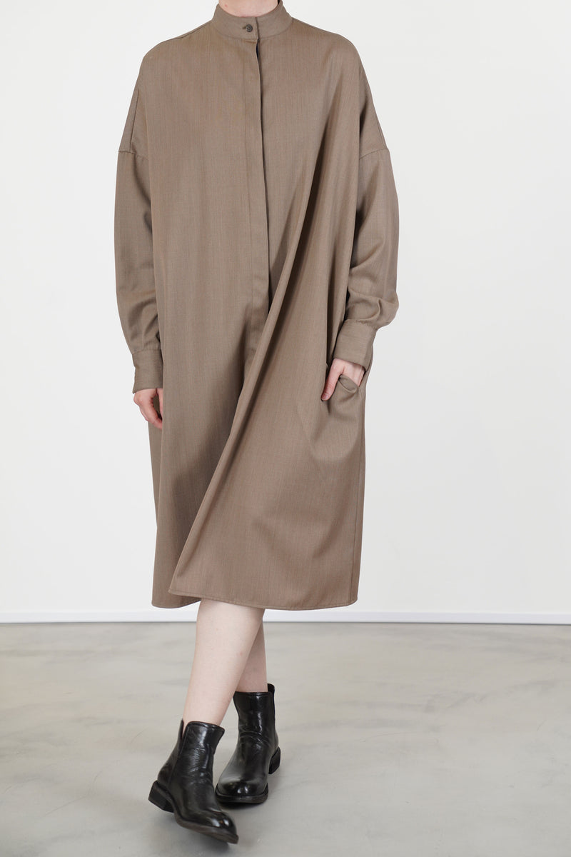 marylin wool dress coffe